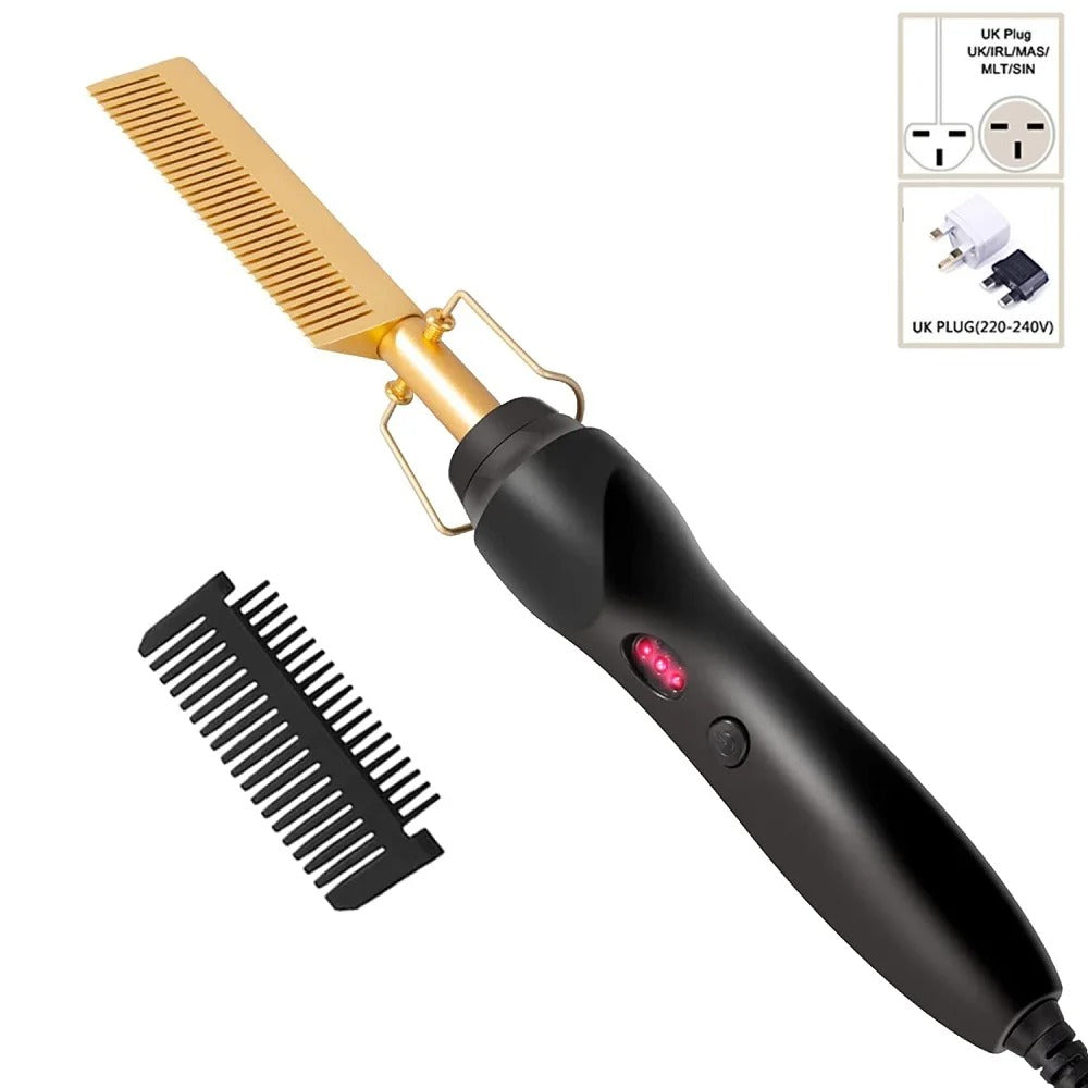 2-in-1 Hot Comb Hair Straightener for Styling