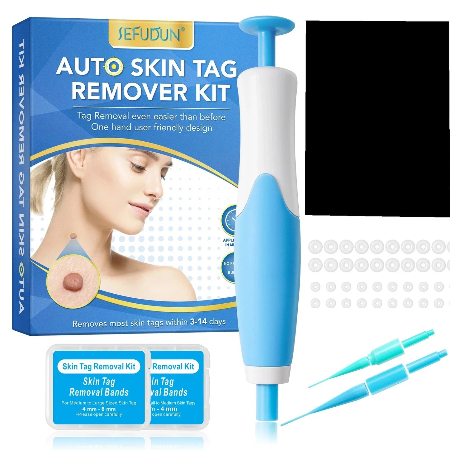 2-in-1 Auto Skin Tag Remover Kit for Moles, Warts & Stains