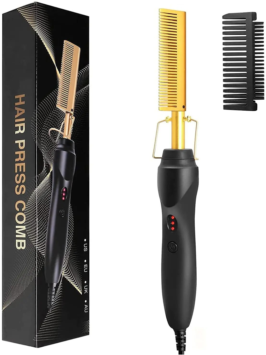 2-in-1 Hot Comb Hair Straightener for Styling