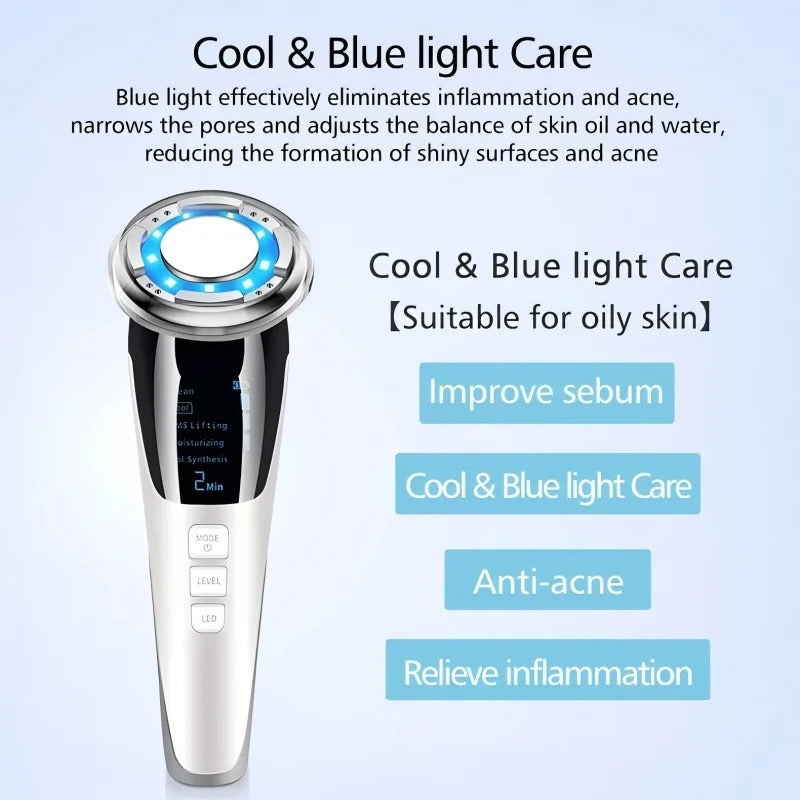 4-in-1 Microcurrent Facial Device with Red & Blue Light