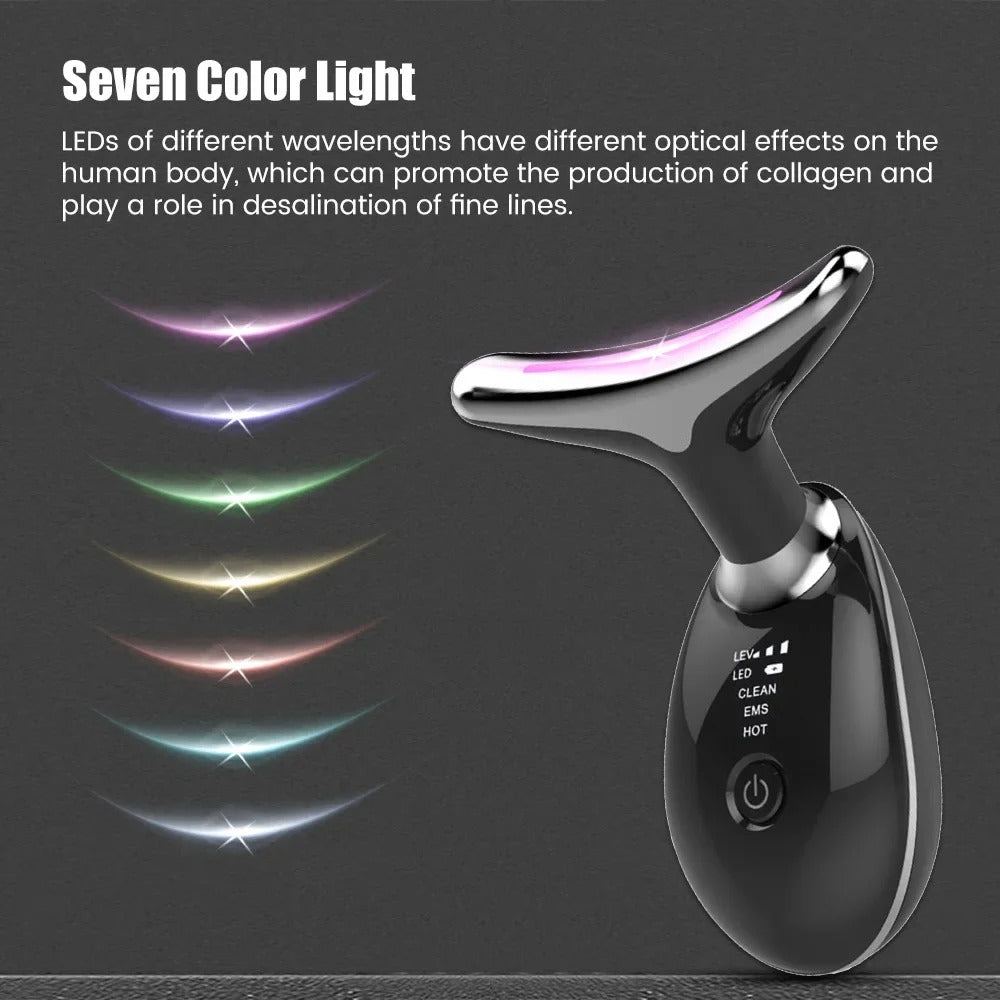 Ems Face Neck Lifting Massager LED Skin Tightening Device