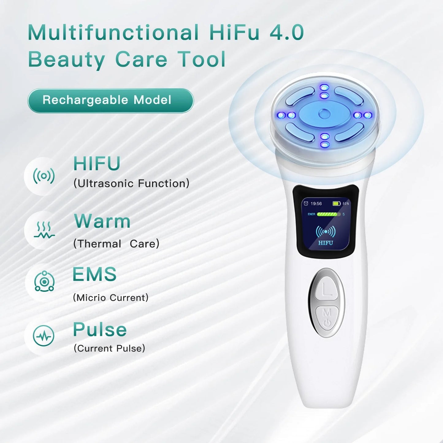 Wireless Hifu 4.0 Ultrasonic Facial Machine Skin Lifting Device
