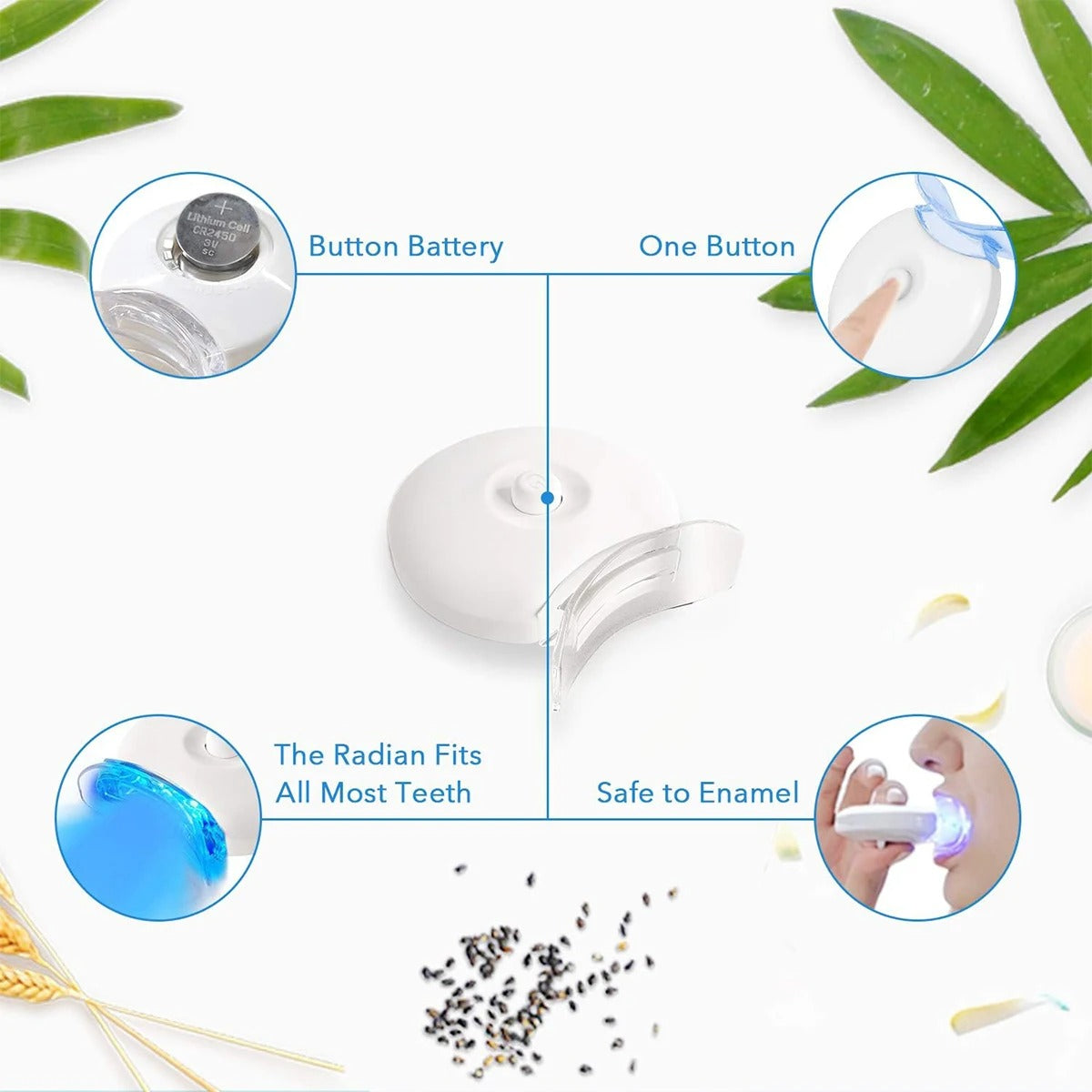 Teeth Whitening Kit with 5X LED Light