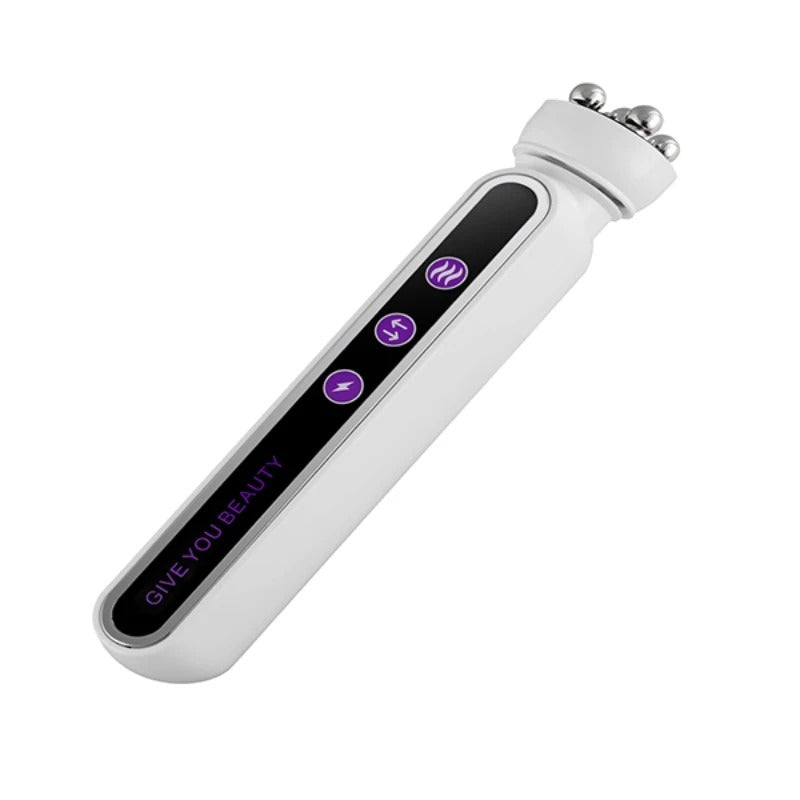 3-in-1 RF Heating EMS Facial Roller Massager – 360° Microcurrent Skin Tightening