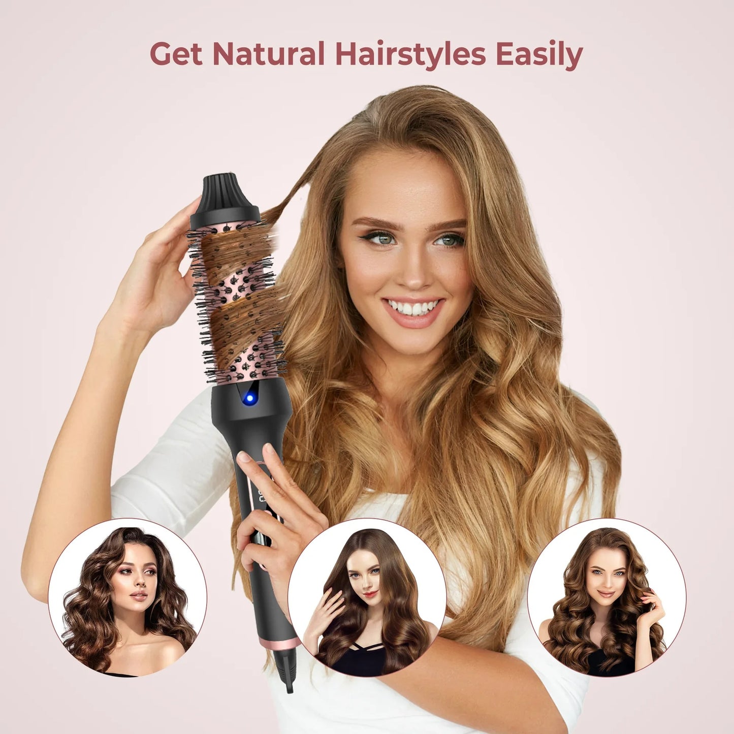 3-in-1 Heated Ionic Hair Styling Brush