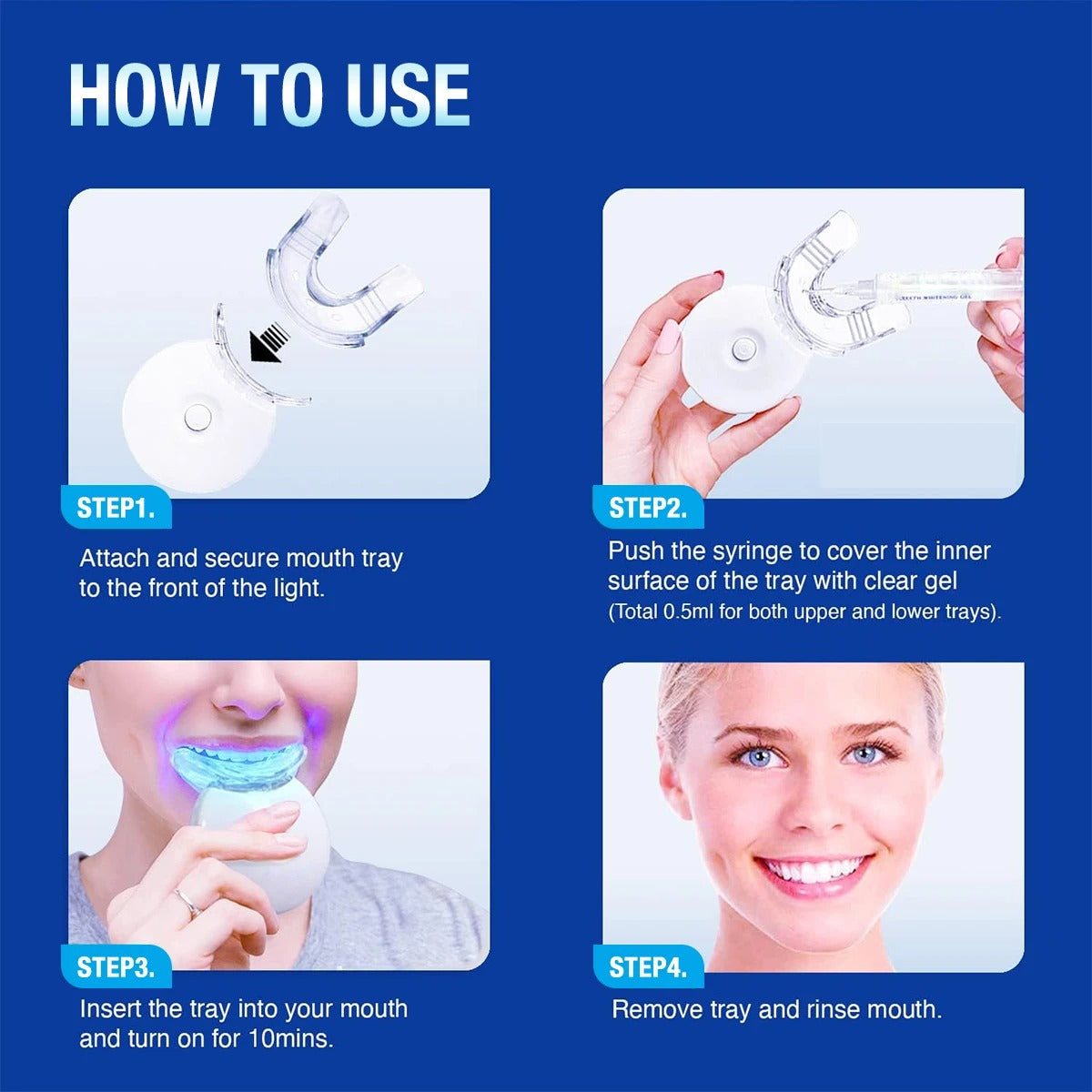 Teeth Whitening Kit with 5X LED Light