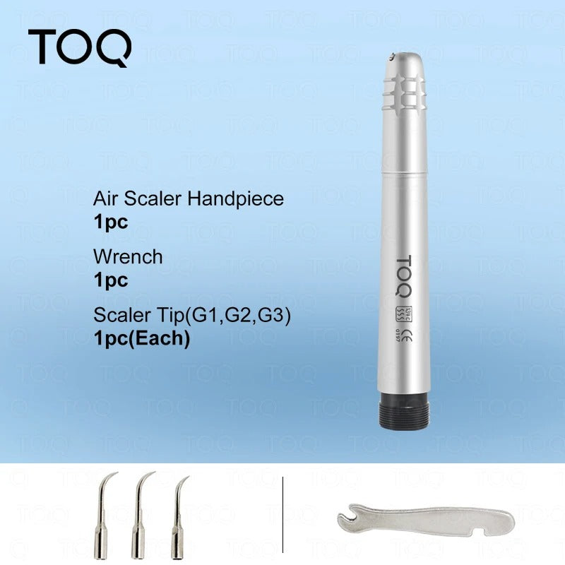 Ultrasonic Dental Air Scaler with 3 Tips – Tooth Calculus Remover & Whitening Cleaning Tool for Dentist or Lab Use