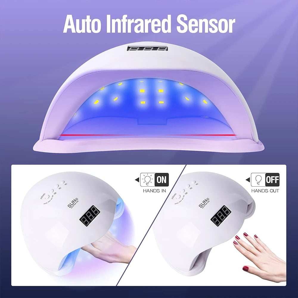 48W LED UV Nail Lamp Gel Dryer with Automatic Sensor