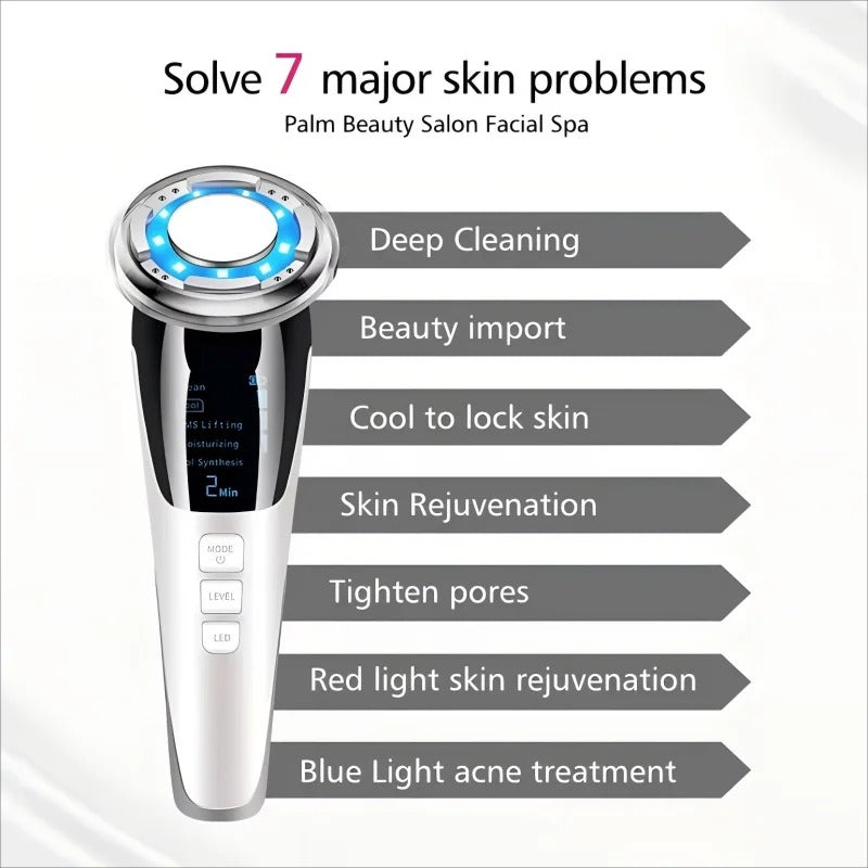 4-in-1 Microcurrent Facial Device with Red & Blue Light