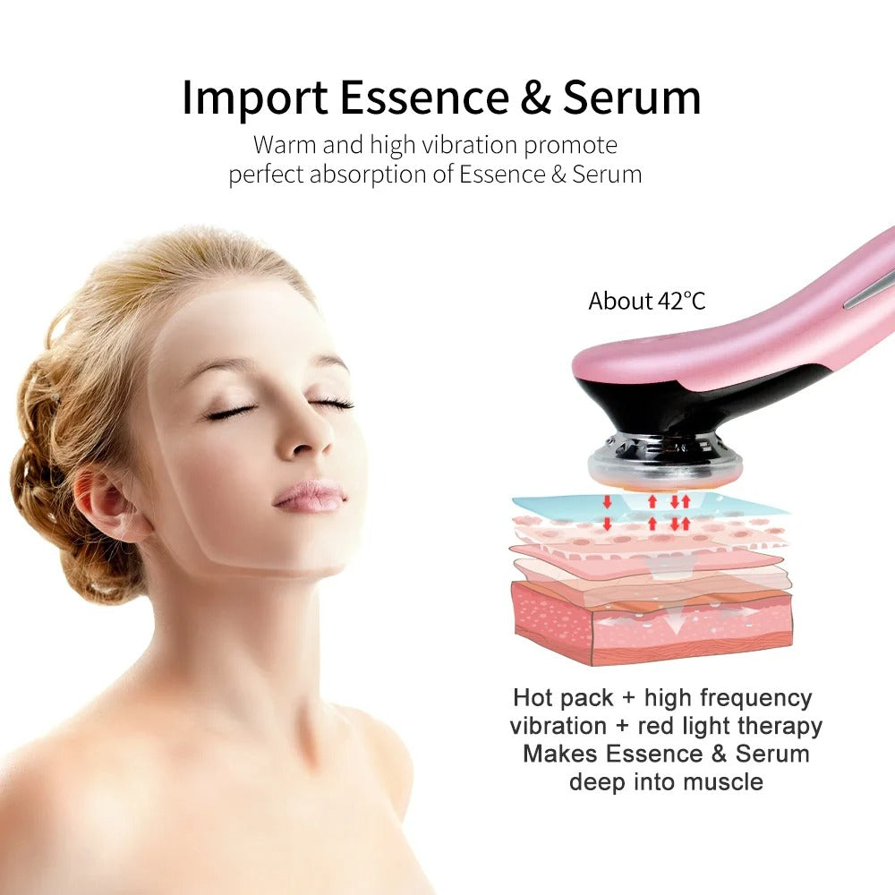 4-in-1 Microcurrent Facial Device with Red & Blue Light