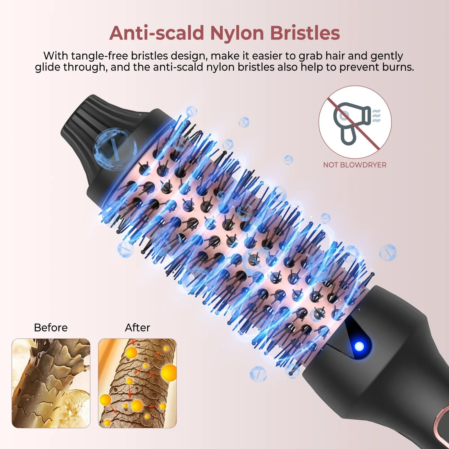 3-in-1 Heated Ionic Hair Styling Brush