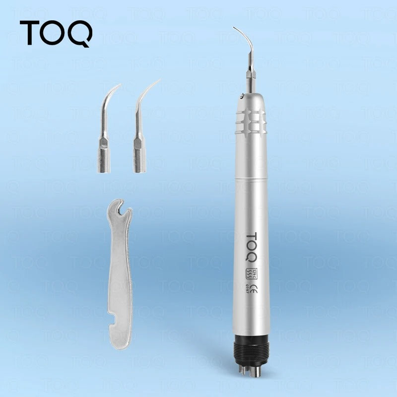 Ultrasonic Dental Air Scaler with 3 Tips – Tooth Calculus Remover & Whitening Cleaning Tool for Dentist or Lab Use