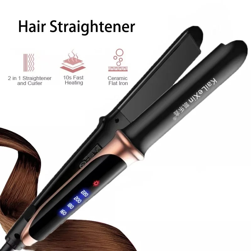 2-in-1 Professional Hair Straightener & Flat Iron