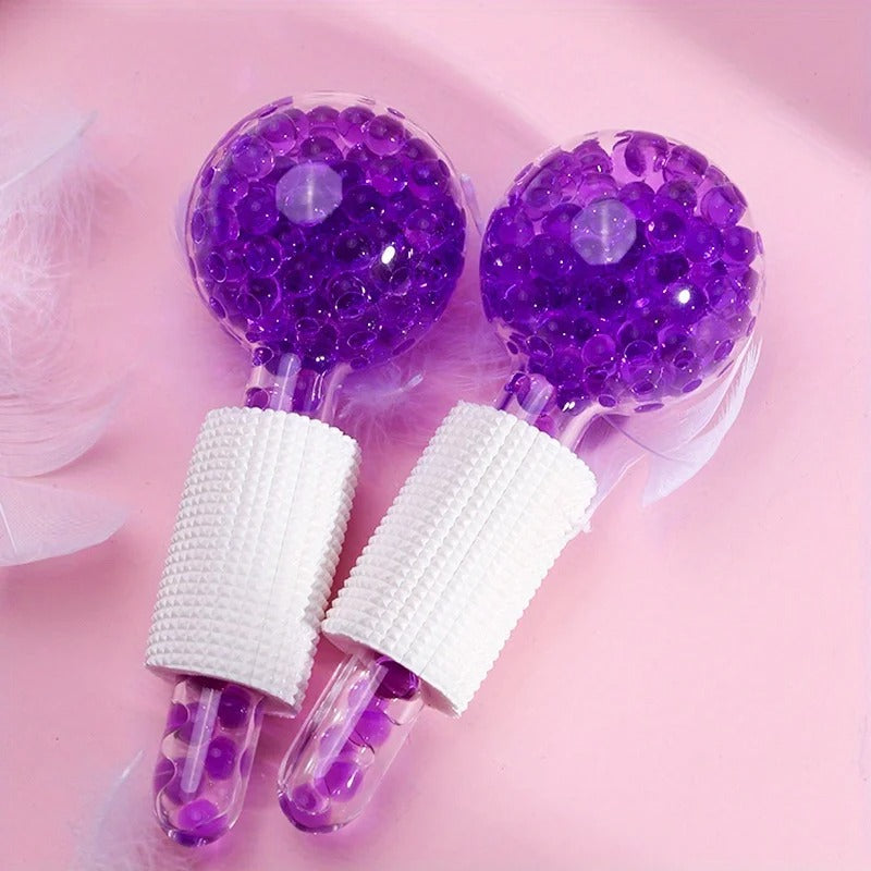 2pcs LCE Ice Globes for Facial Massage – Cooling Face & Eye Roller