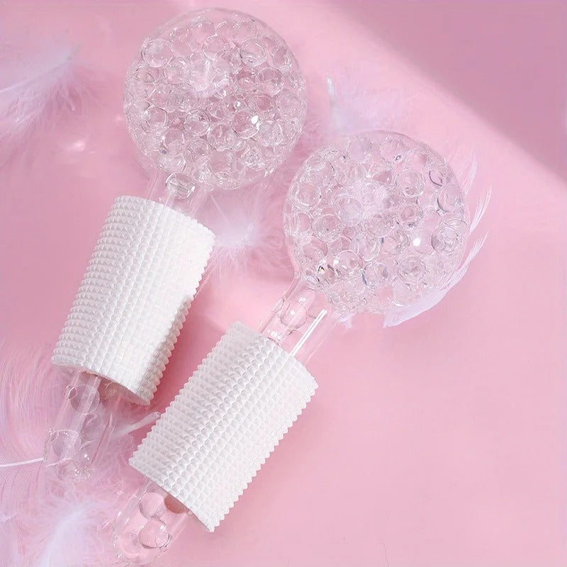 2pcs LCE Ice Globes for Facial Massage – Cooling Face & Eye Roller