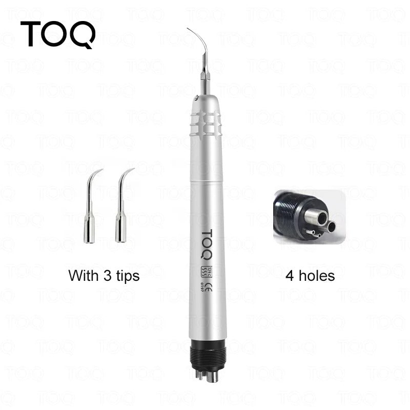 Ultrasonic Dental Air Scaler with 3 Tips – Tooth Calculus Remover & Whitening Cleaning Tool for Dentist or Lab Use