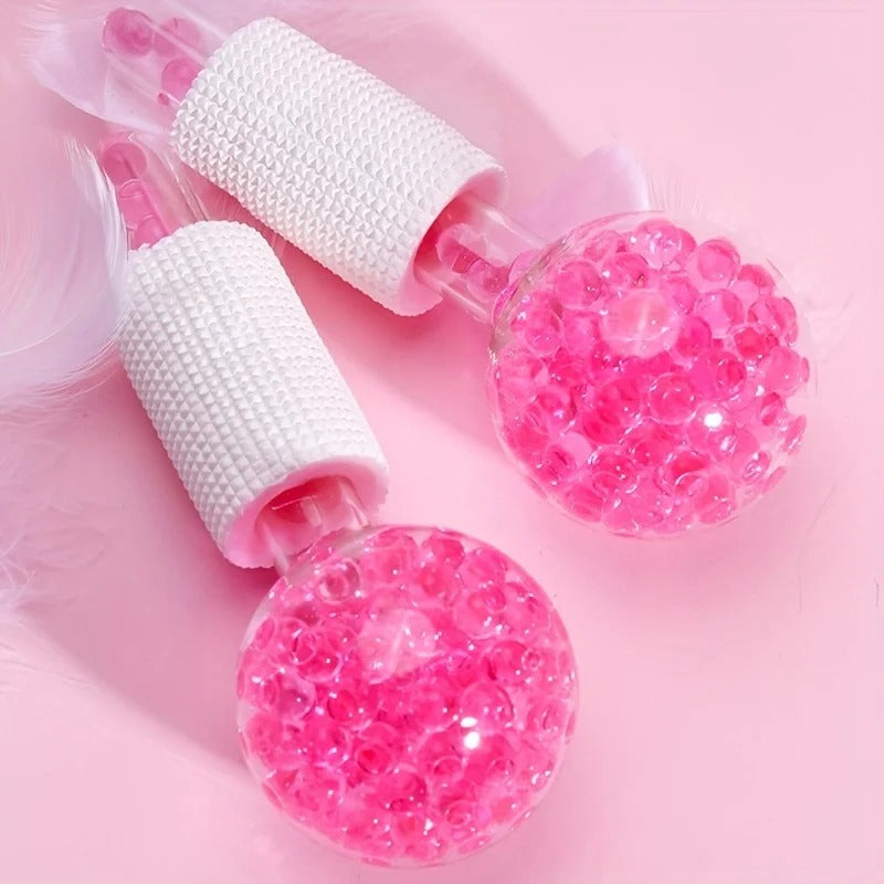 2pcs LCE Ice Globes for Facial Massage – Cooling Face & Eye Roller