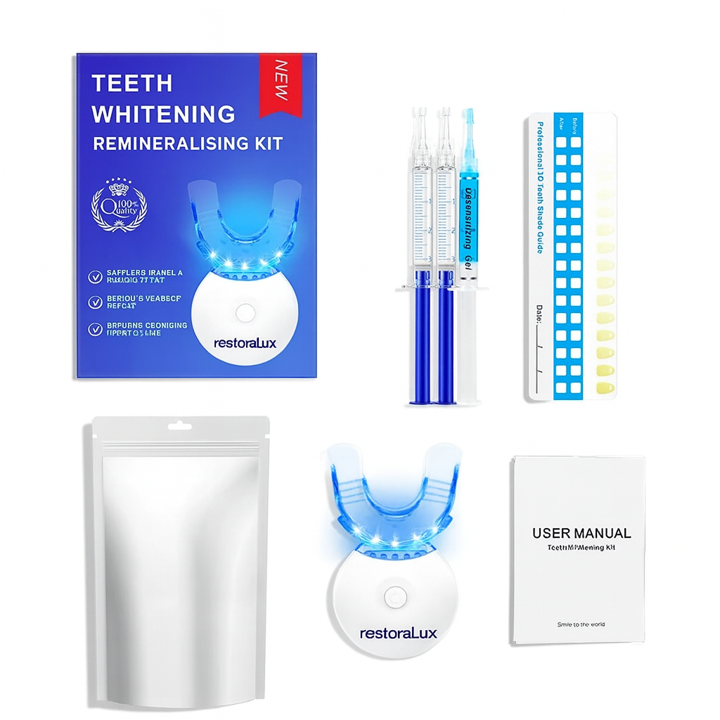 Teeth Whitening Kit with 5X LED Light
