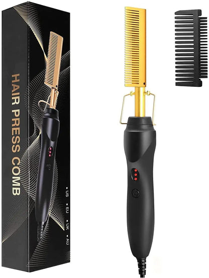 2 - in - 1 Hot Comb Hair Straightener for Styling - RESTORALUX