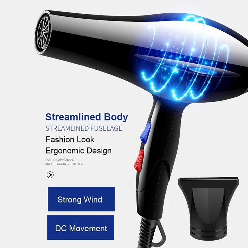 2200W Professional Ionic Hair Dryer with Hot Cold Settings - RESTORALUX