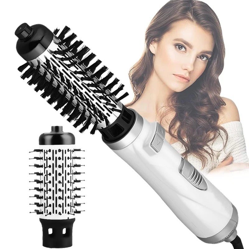 3 - in - 1 Negative Ionic Hot Air Brush Hair Dryer - RESTORALUX
