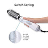 3 - in - 1 Negative Ionic Hot Air Brush Hair Dryer - RESTORALUX