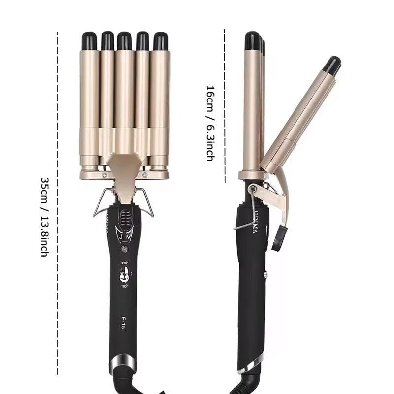 3 in 1 Triple Barrel Hair Waver Curling Iron - RESTORALUX