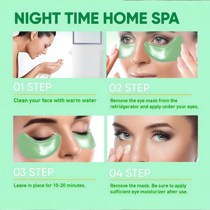 60pcs Seaweed & Hyaluronic Acid Eye Masks – Dark Circle & Puffiness Care - RESTORALUX