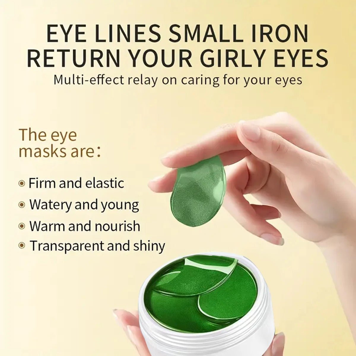 60pcs Seaweed & Hyaluronic Acid Eye Masks – Dark Circle & Puffiness Care - RESTORALUX