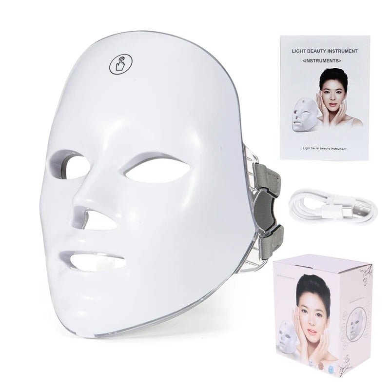 7 Colors Wireless LED Face Mask Anti Aging Skin Therapy - RESTORALUX