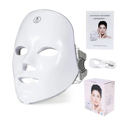 7 Colors Wireless LED Face Mask Anti Aging Skin Therapy - RESTORALUX