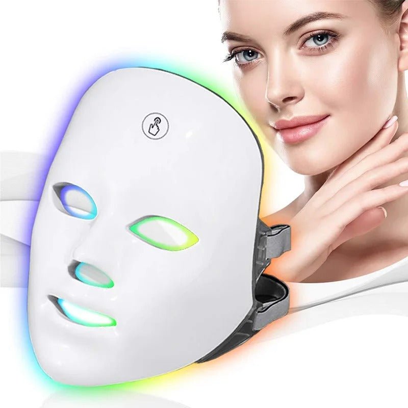 7 Colors Wireless LED Face Mask Anti Aging Skin Therapy - RESTORALUX