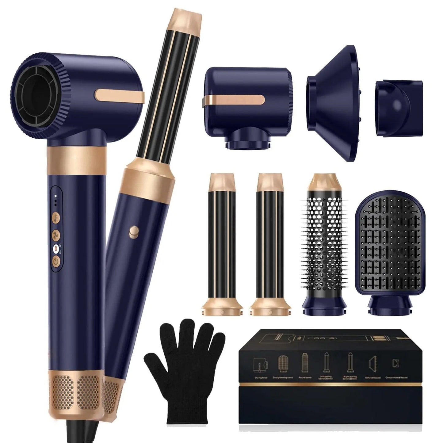 7 - in - 1 Brushless High Speed Hair Dryer with Diffuser - RESTORALUX