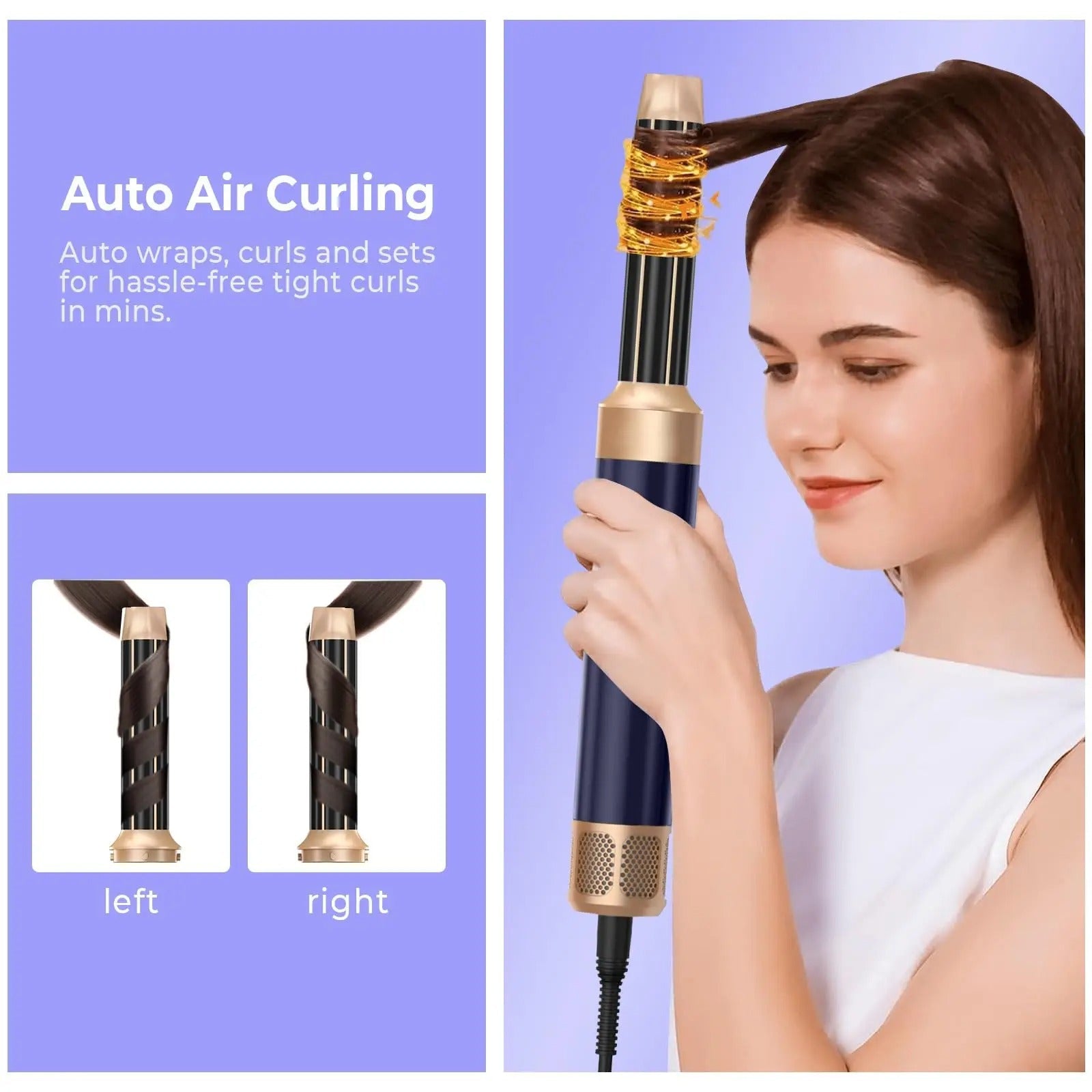 7 - in - 1 Brushless High Speed Hair Dryer with Diffuser - RESTORALUX