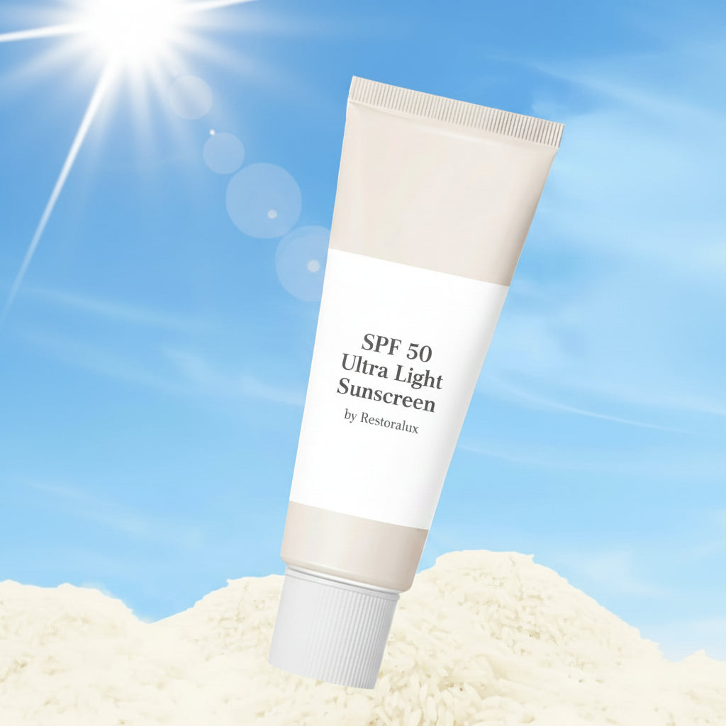 Korean Rice Probiotic Sunscreen SPF50+ – Whitening Facial Sun Blocker, Moisturising UV Protection Serum 50ml