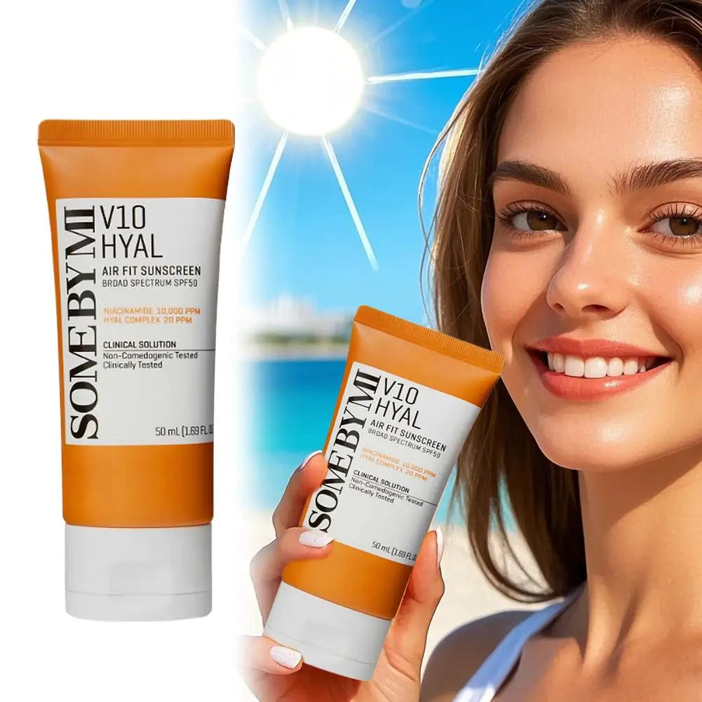 SPF50 Vitamin & Hyaluronic Acid Sunscreen – UVA Protection Deeply Moisturising Sun Cream for Face