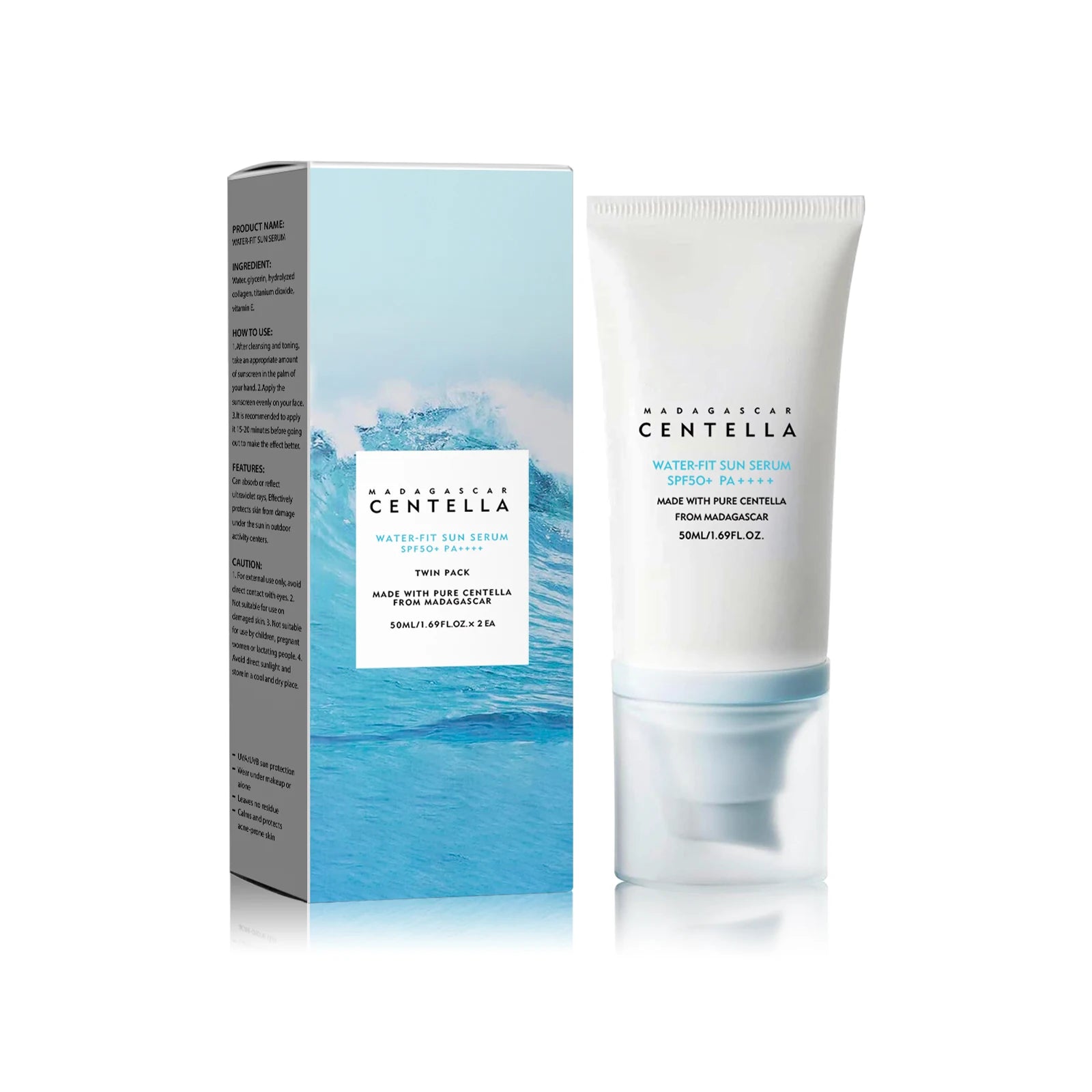 SPF50+ Sunscreen Cream – Strong UV Protection Water-Based Sunblock with Moisturising Formula for Face & Body Skin Care