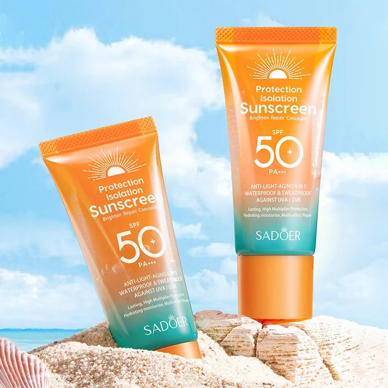 SPF50+ PA+ Facial Sunscreen – Anti-UV/UVB Whitening Waterproof Sweatproof