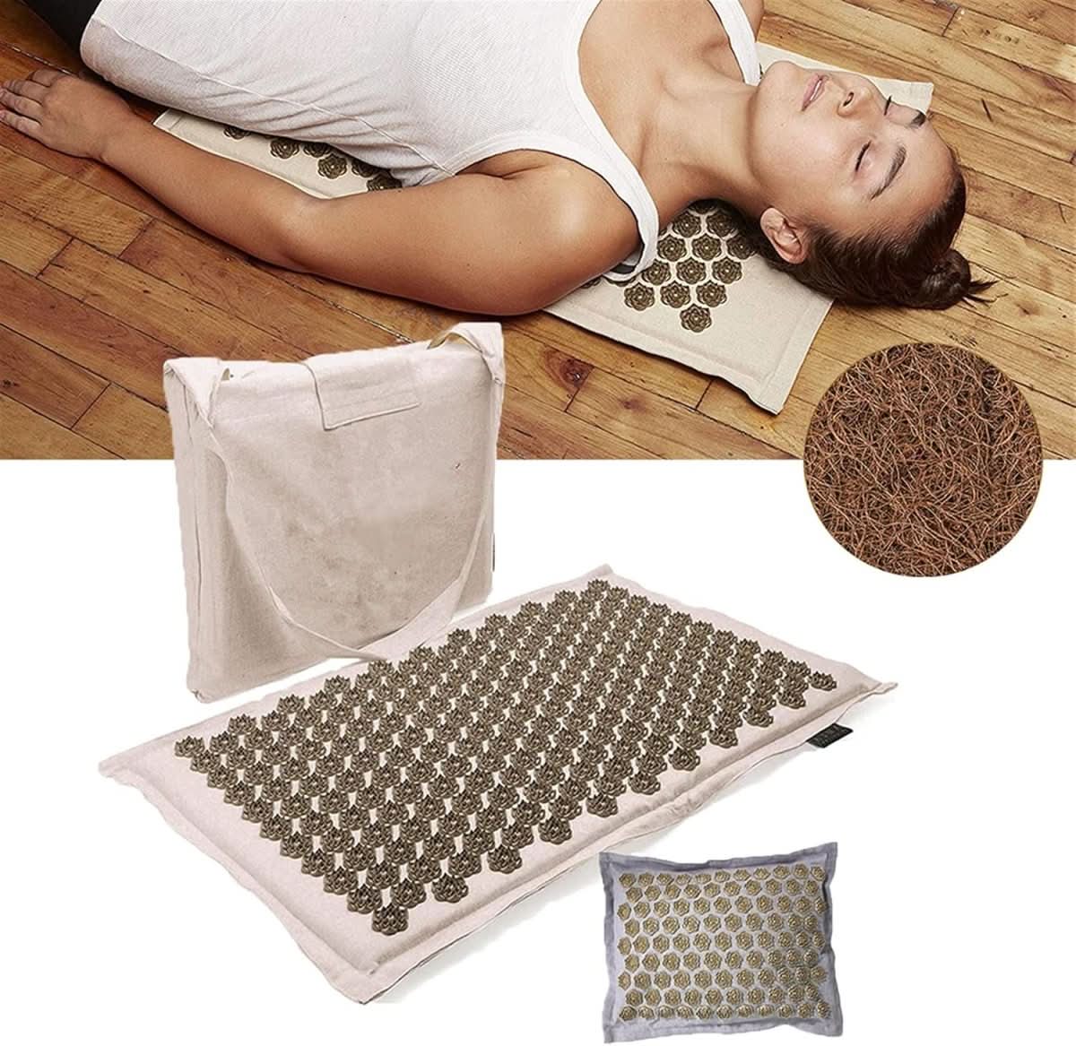 Acupressia PressureEase Acupressure Mat – Natural Pain Relief and Relaxation Set - RESTORALUX