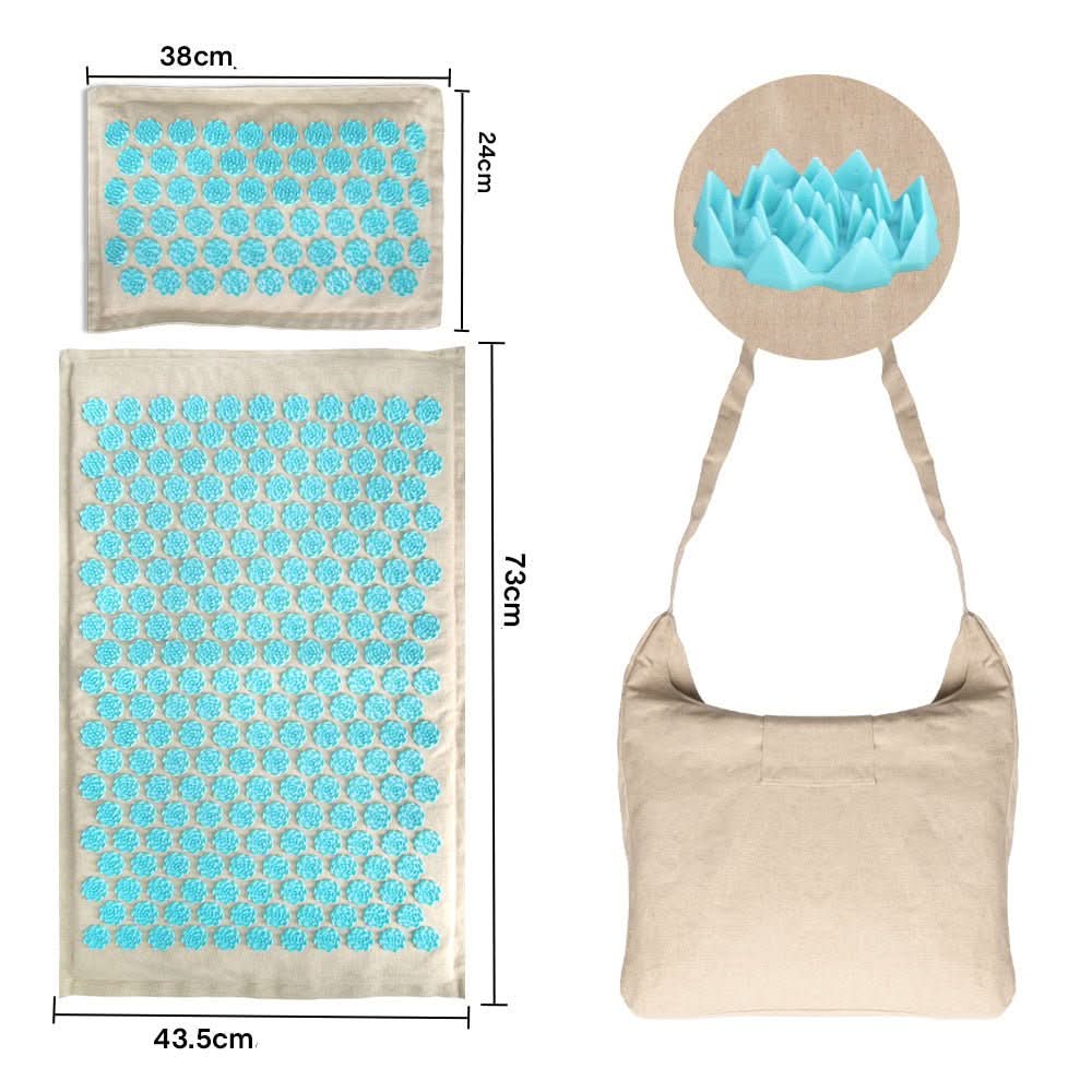 Acupressia PressureEase Acupressure Mat – Natural Pain Relief and Relaxation Set - RESTORALUX