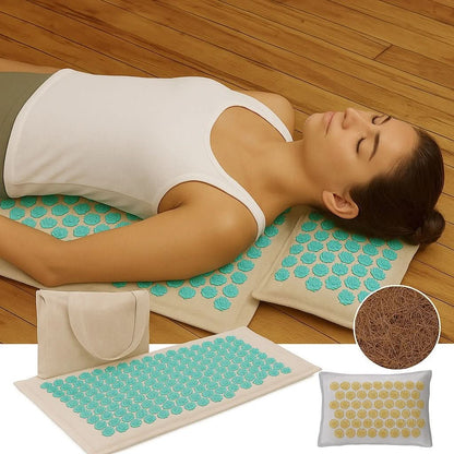 Acupressia PressureEase Acupressure Mat – Natural Pain Relief and Relaxation Set - RESTORALUX