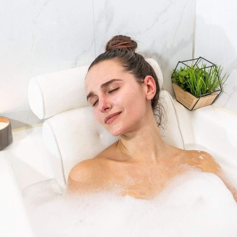 AquaRelax Serenilux Ergonomic Bath Cushion for Neck and Head Support - RESTORALUX