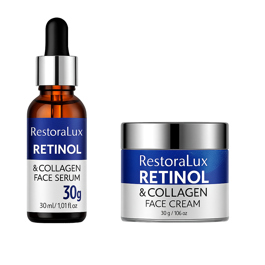 Retinol Cream & Serum Set – Anti-Aging, Wrinkle Smoothing & Skin Repair