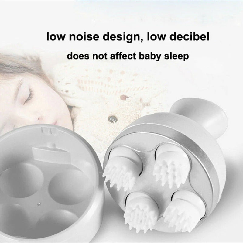 Cordless Electric Scalp Massager with 4 Kneading Massage Nodes - RESTORALUX