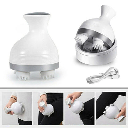 Cordless Electric Scalp Massager with 4 Kneading Massage Nodes - RESTORALUX