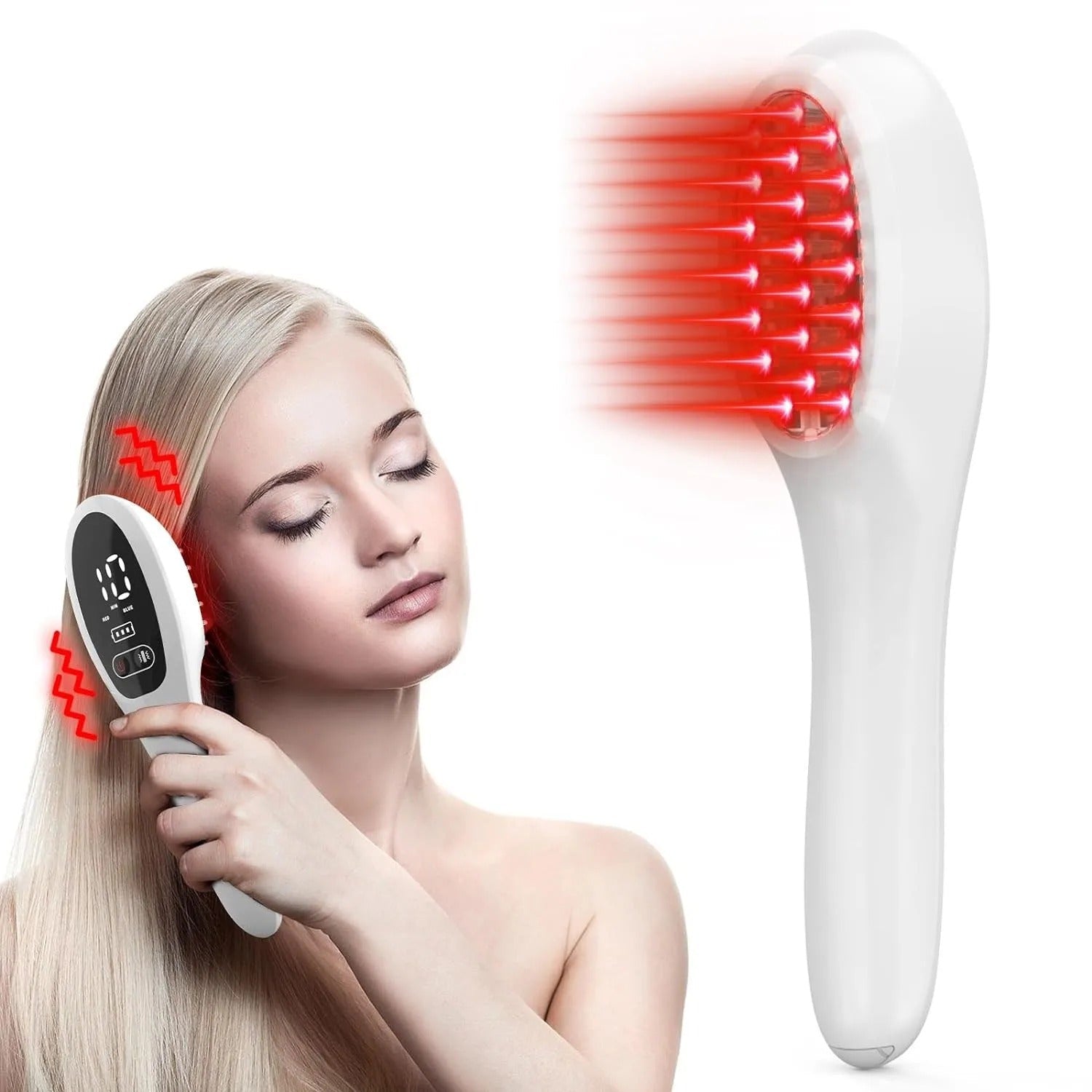 Electric Laser Hair Growth Comb Red Light Therapy Brush