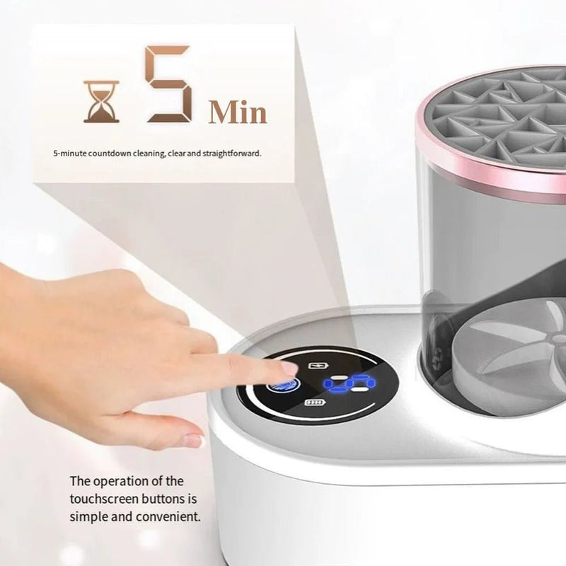 Electric Makeup Brush Cleaner Machine with Automatic Drying Timer - RESTORALUX