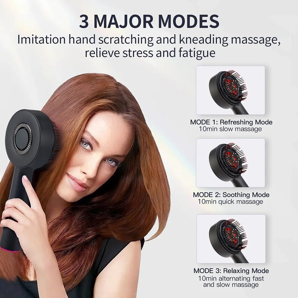 Electric Red Light Scalp Massage Comb Hair Growth Brush - RESTORALUX