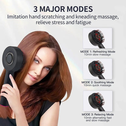 Electric Red Light Scalp Massage Comb Hair Growth Brush - RESTORALUX