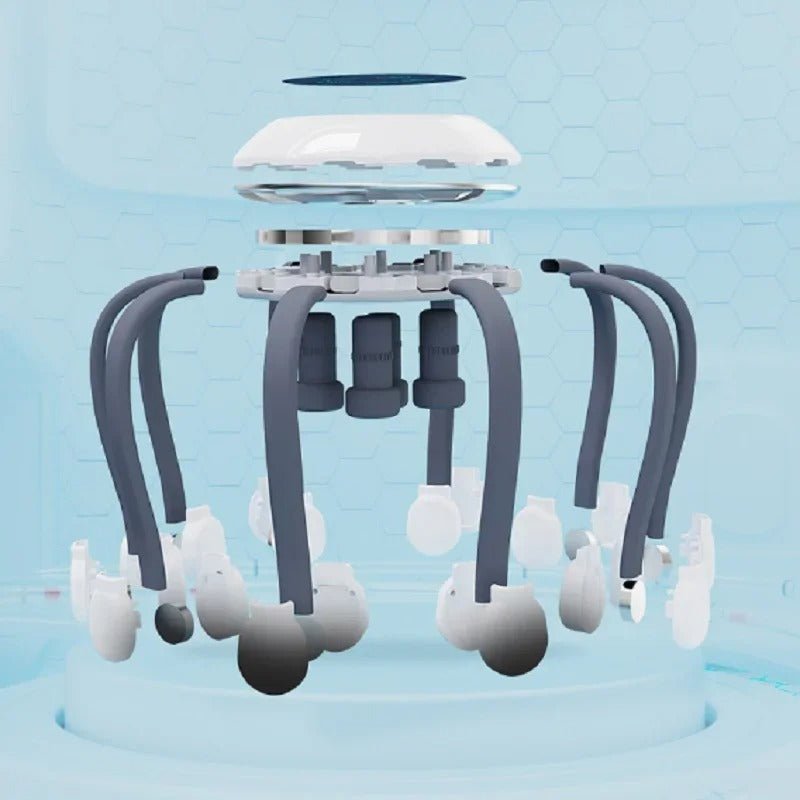 Electric Scalp Massager with Red Light Therapy for Relaxation - RESTORALUX